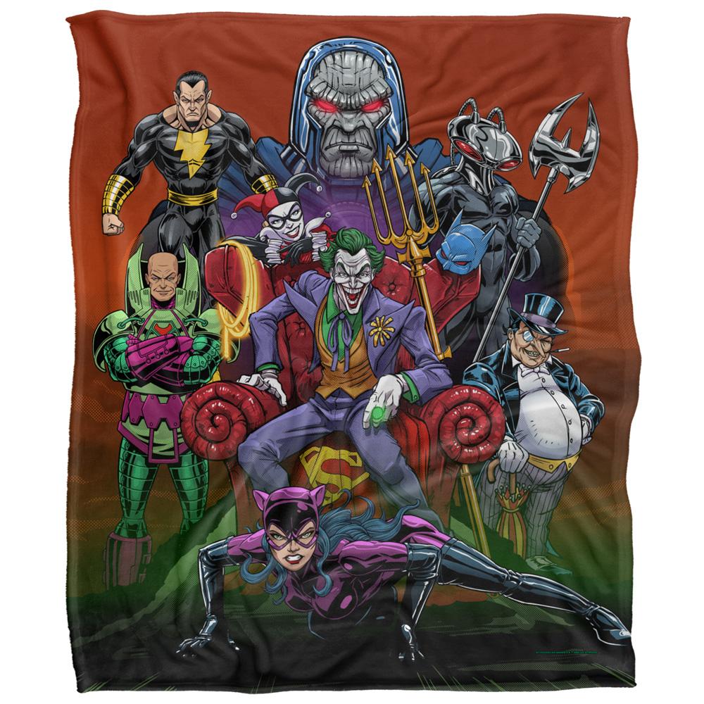 Multicoloured - Front - Justice League Rogues Gallery Silky Soft Touch Blanket