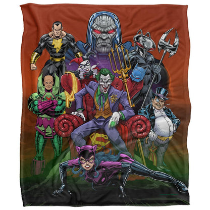 Multicoloured - Front - Justice League Rogues Gallery Silky Soft Touch Blanket