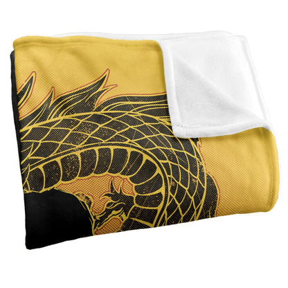 Multicoloured - Side - Enter The Dragon Silky Dragon Claw Bruce Lee Soft Touch Blanket