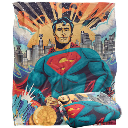 Multicoloured - Back - Superman Jappy Agoncillo Silky Soft Touch Blanket