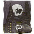 Grey-Black-Yellow - Back - Batman City Silhouette Silky Soft Touch Blanket