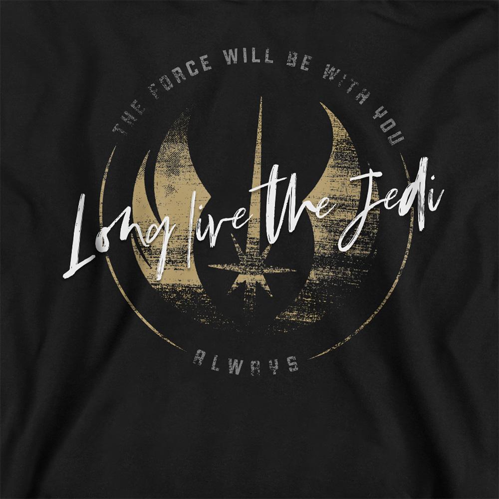 Athletic - Back - Star Wars: Obi-Wan Kenobi Childrens-Kids Long Live The Jedi Heather Pull Over Hoodie