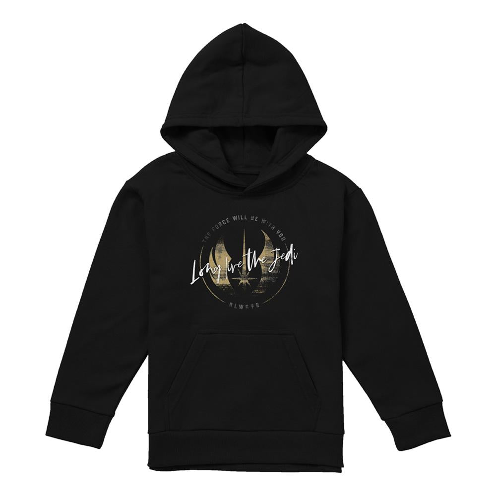 Athletic - Lifestyle - Star Wars: Obi-Wan Kenobi Childrens-Kids Long Live The Jedi Heather Pull Over Hoodie