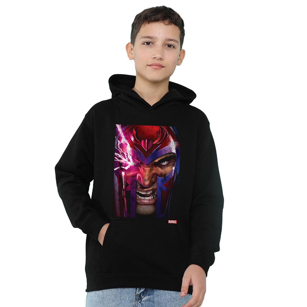Athletic - Front - X-Men Childrens-Kids Magneto Cover Heather Hoodie
