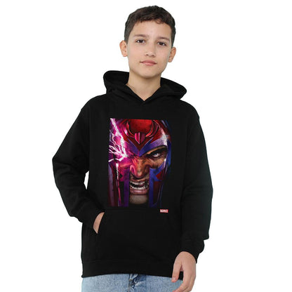 Athletic - Front - X-Men Childrens-Kids Magneto Cover Heather Hoodie