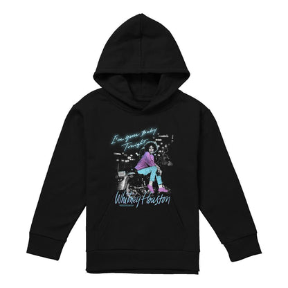 Black - Front - Whitney Houston Childrens-Kids Baby Tonight Pull Over Hoodie