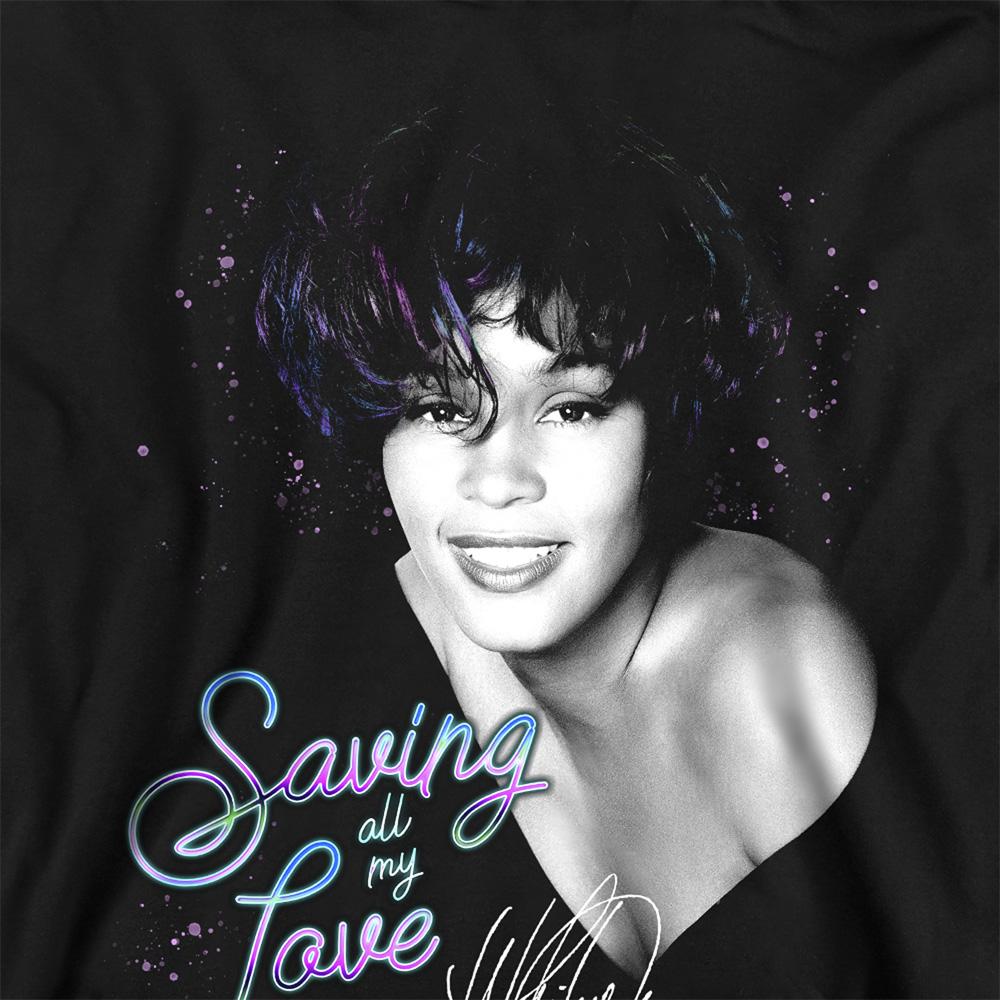 Navy - Back - Whitney Houston Childrens-Kids Saving All My Love Pull Over Hoodie