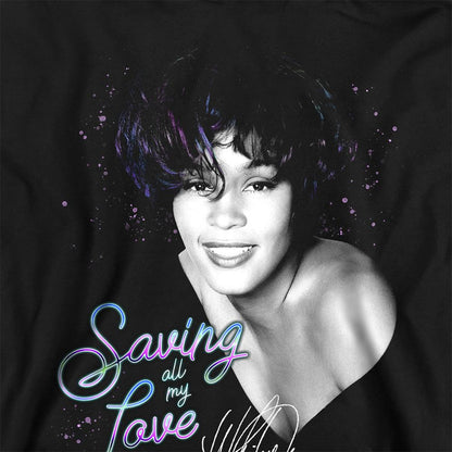 Black - Back - Whitney Houston Childrens-Kids Saving All My Love Pull Over Hoodie