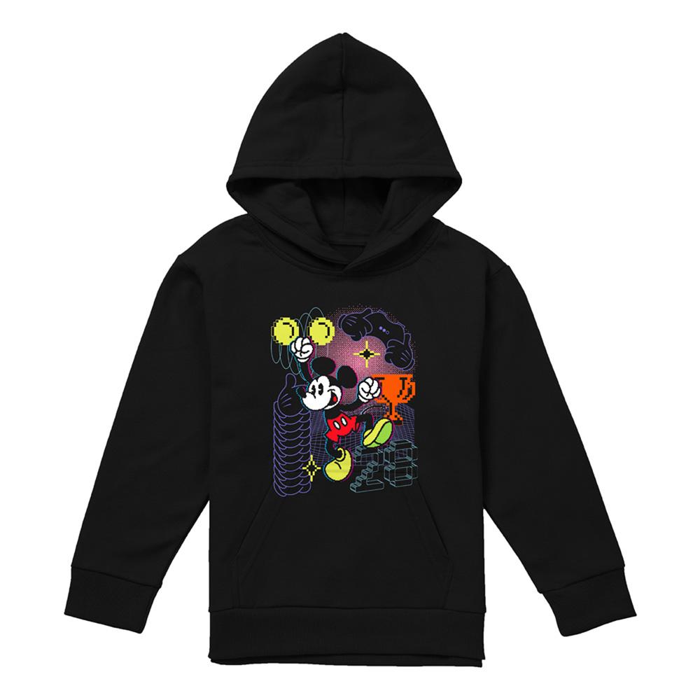 Navy - Front - Disney Childrens-Kids Pixel Gamer Hoodie