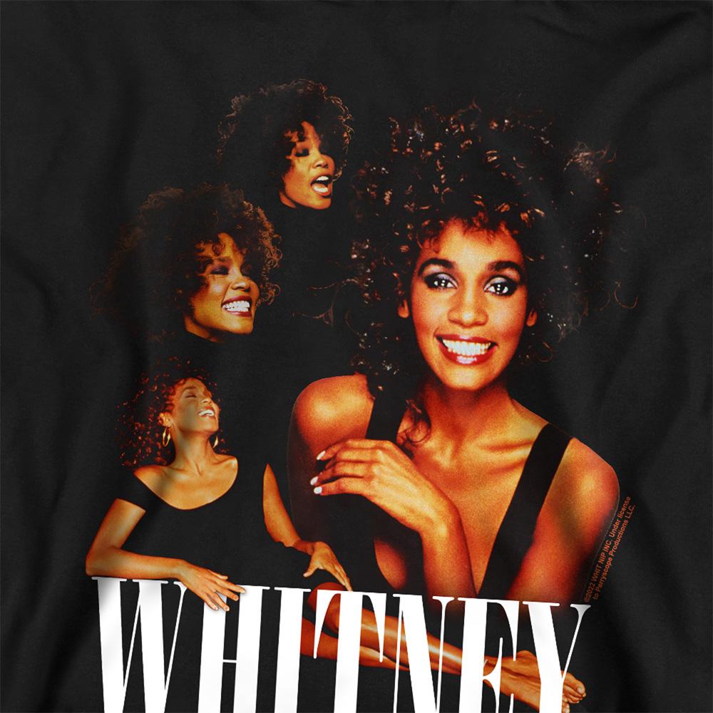Navy - Back - Whitney Houston Childrens-Kids Sing It Collage Pull Over Hoodie