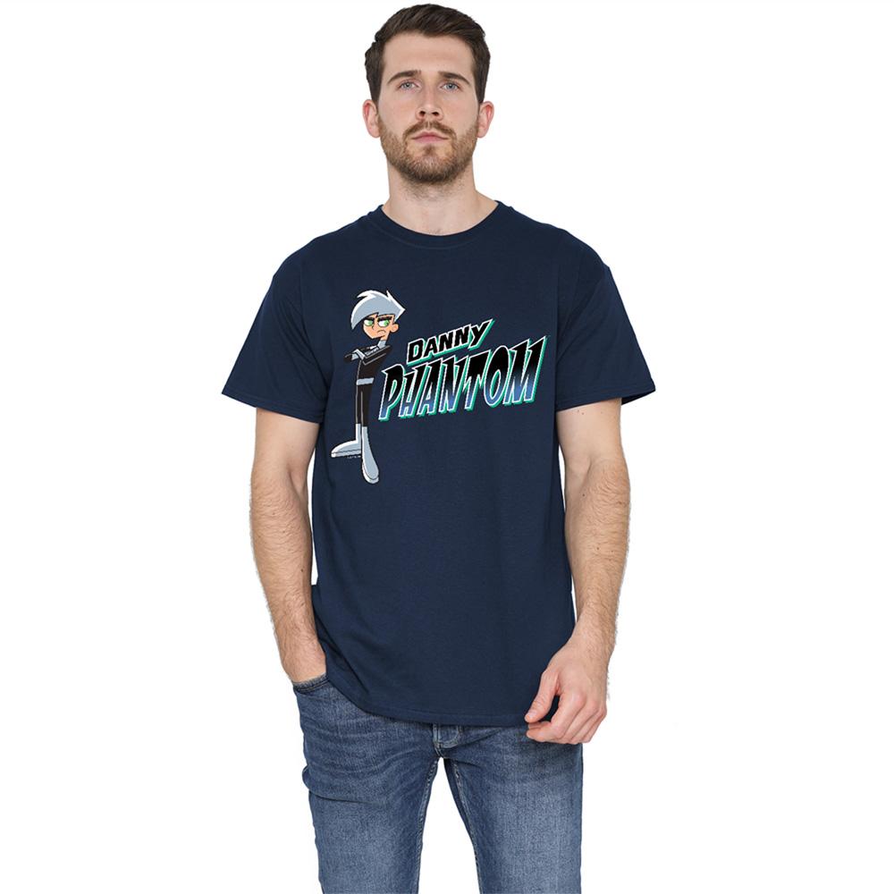 Navy - Back - Danny Phantom Unisex Adult Danny Phantom T-Shirt