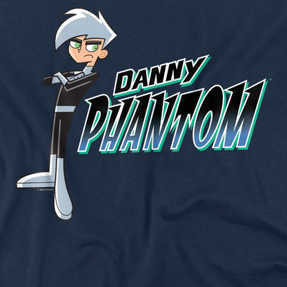 Navy - Side - Danny Phantom Unisex Adult Danny Phantom T-Shirt