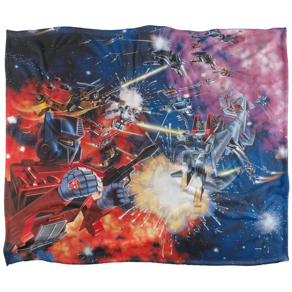 Multicoloured - Front - Transformers Silky Box Art Autobot Supersoft Blanket