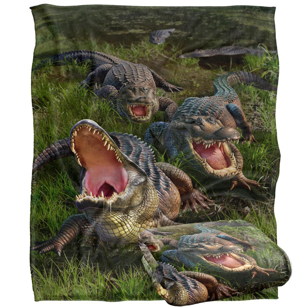 Multicoloured - Back - JQ Licensing Jlo Silky Alligator Supersoft Blanket