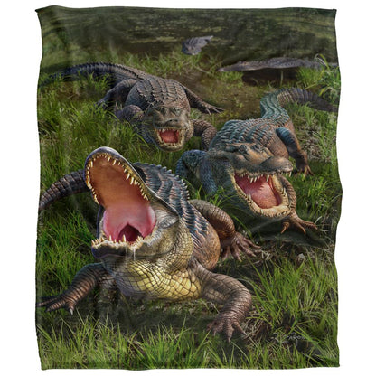 Multicoloured - Front - JQ Licensing Jlo Silky Alligator Supersoft Blanket