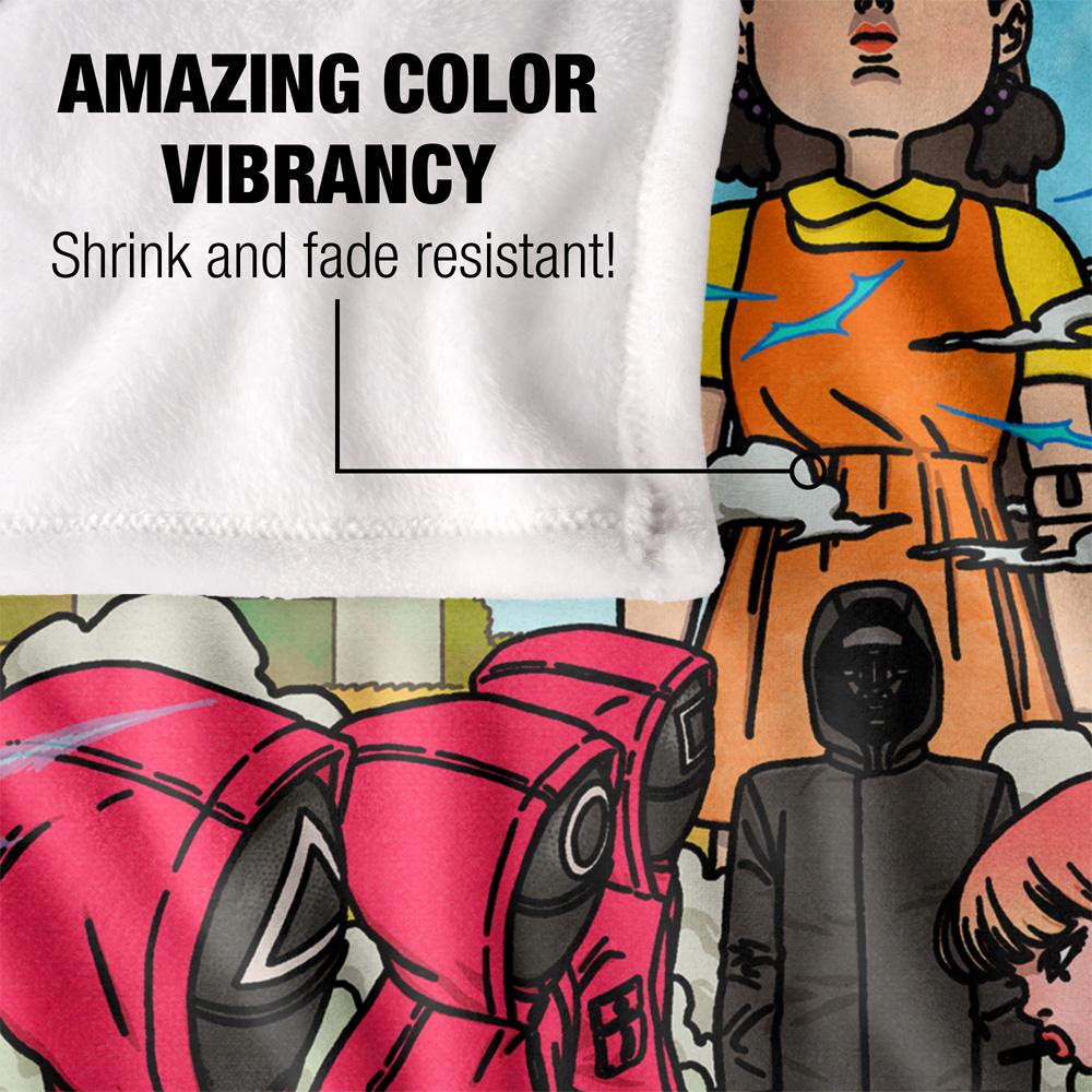 Multicoloured - Lifestyle - Squid Game 3 Stand-Off Silky Anime Supersoft Blanket