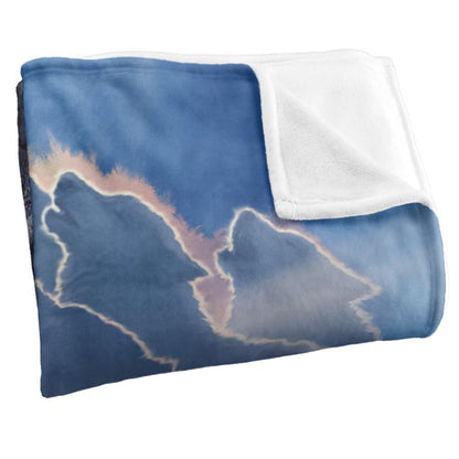 Multicoloured - Side - JQ Licensing Jlo Silky Howling Wolf Supersoft Blanket