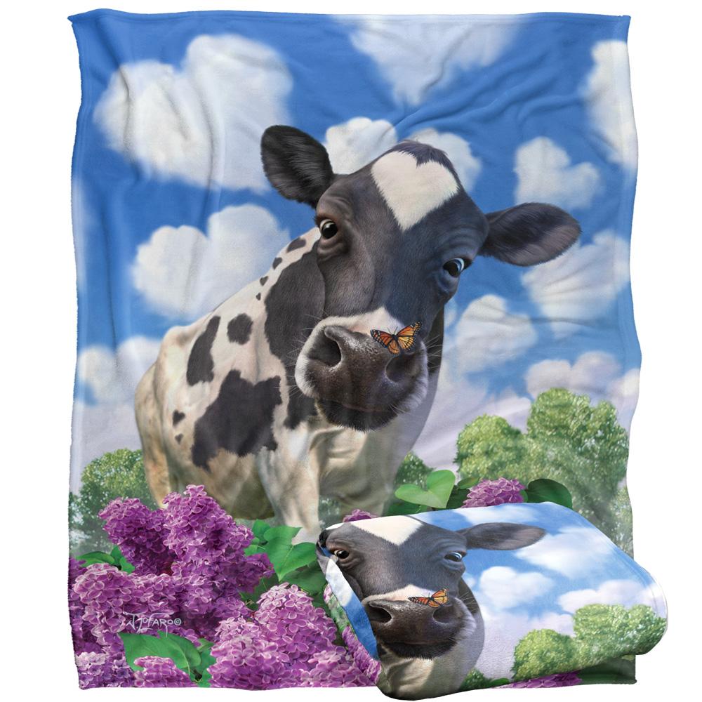 Multicoloured - Back - JQ Licensing Jlo Silky Cow Supersoft Blanket