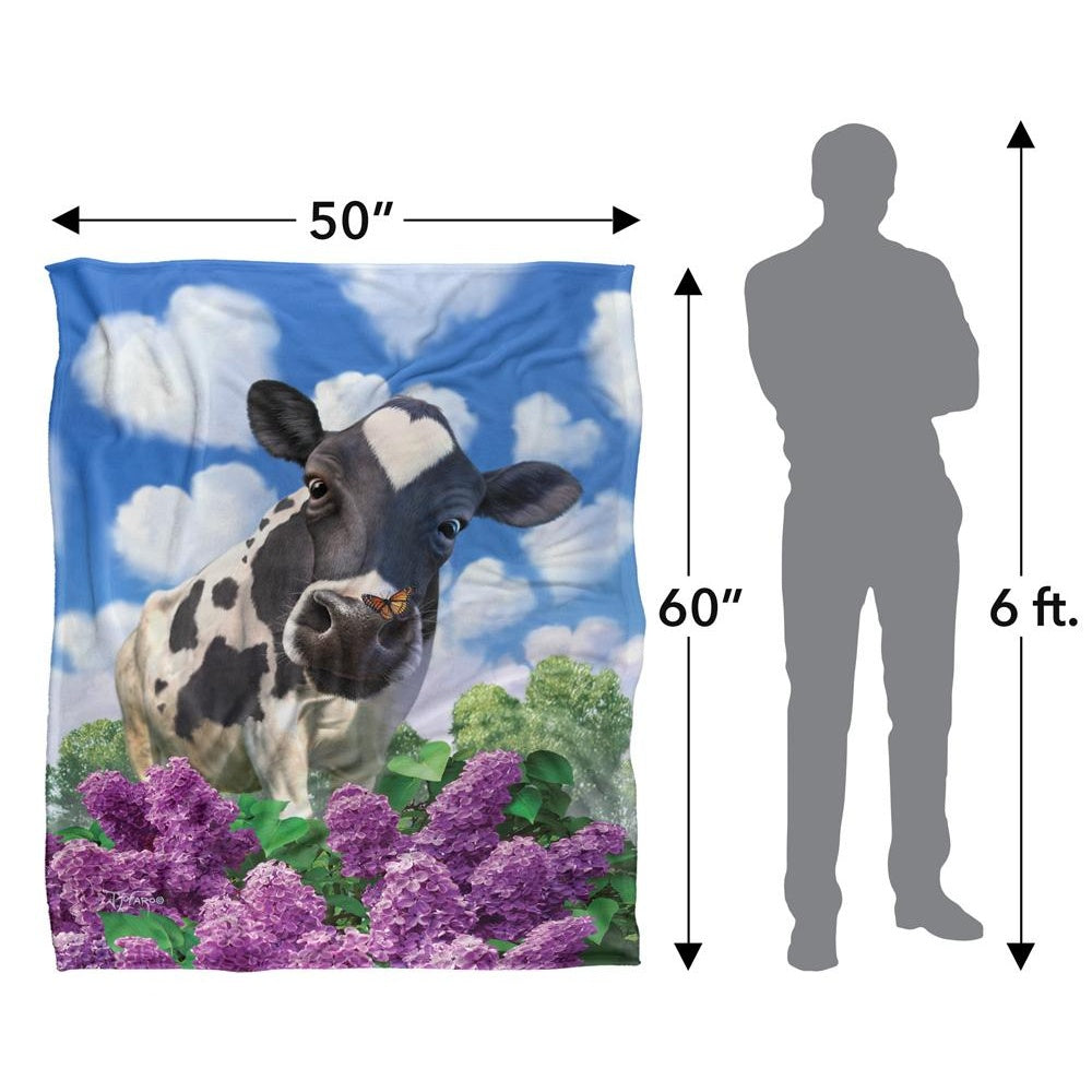 Multicoloured - Pack Shot - JQ Licensing Jlo Silky Cow Supersoft Blanket