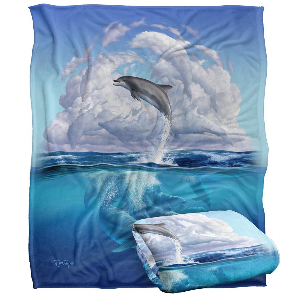 Multicoloured - Back - JQ Licensing Jlo Silky Dolphin Supersoft Blanket