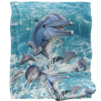 Multicoloured - Back - JQ Licensing Jlo Silky Dolphin Jumpers Supersoft Blanket