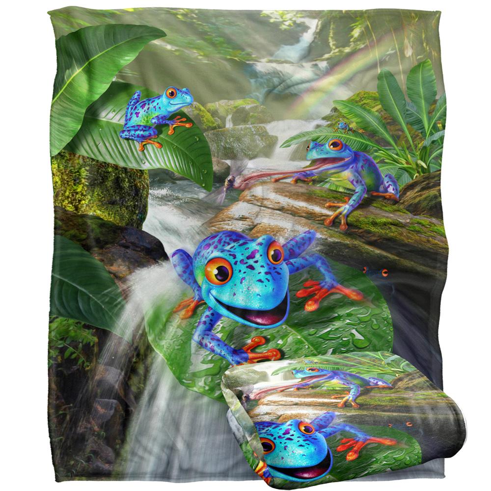 Multicoloured - Back - JQ Licensing Jlo Silky Frog Supersoft Blanket