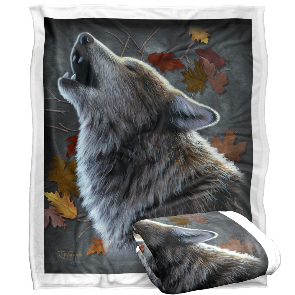 Multicoloured - Back - JQ Licensing Jlo Silky Howling Wolf Supersoft Blanket