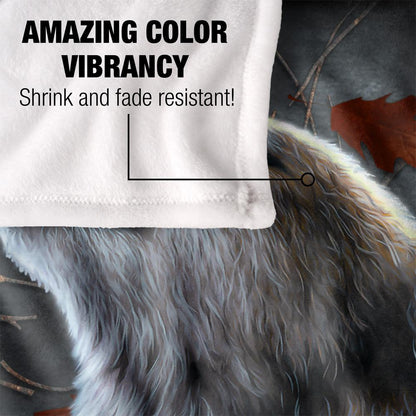 Multicoloured - Lifestyle - JQ Licensing Jlo Silky Howling Wolf Supersoft Blanket
