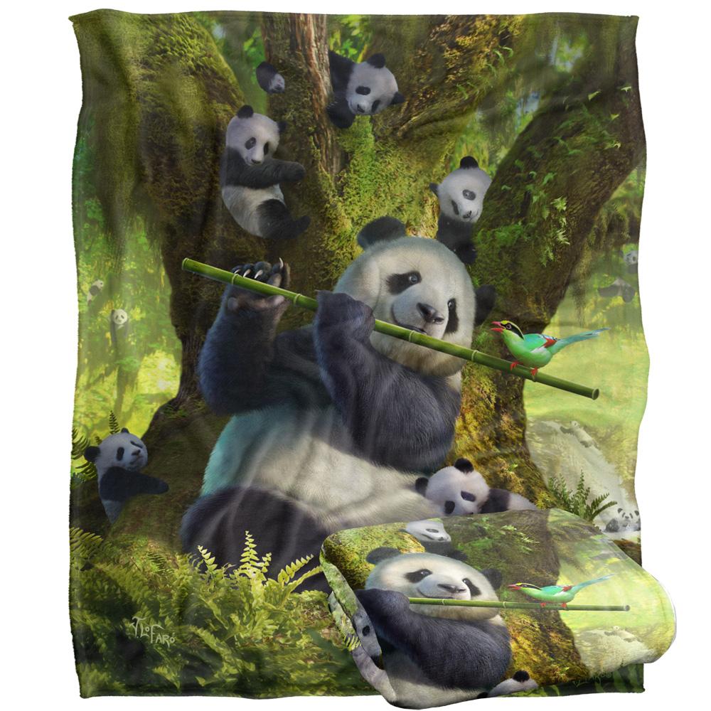 Multicoloured - Back - JQ Licensing Family Panda Supersoft Blanket