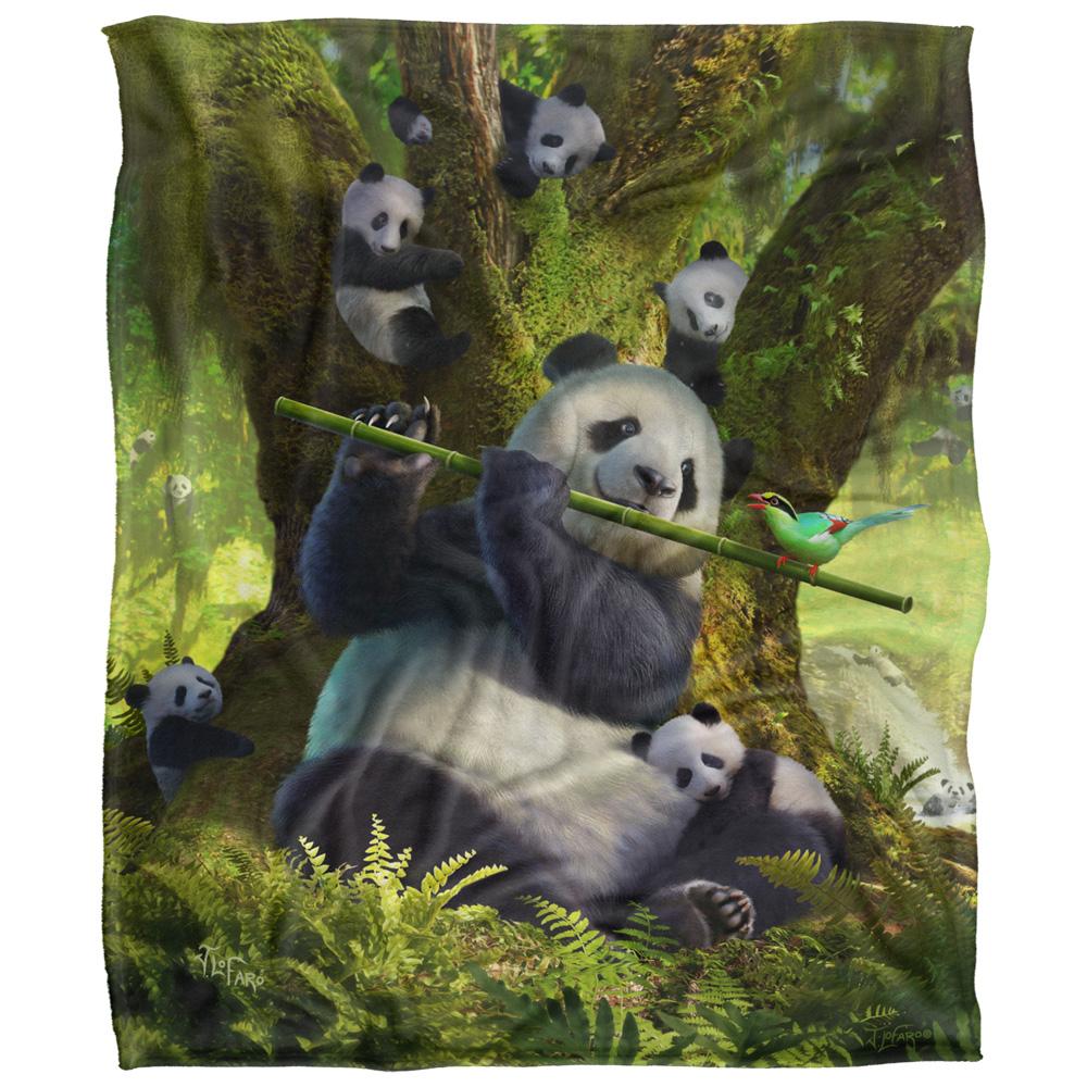 Multicoloured - Front - JQ Licensing Family Panda Supersoft Blanket