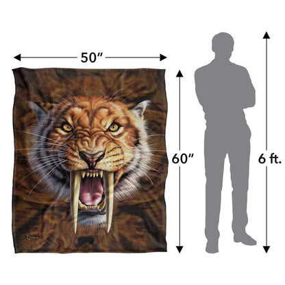 Multicoloured - Pack Shot - JQ Licensing Jlo Silky Tiger Supersoft Blanket