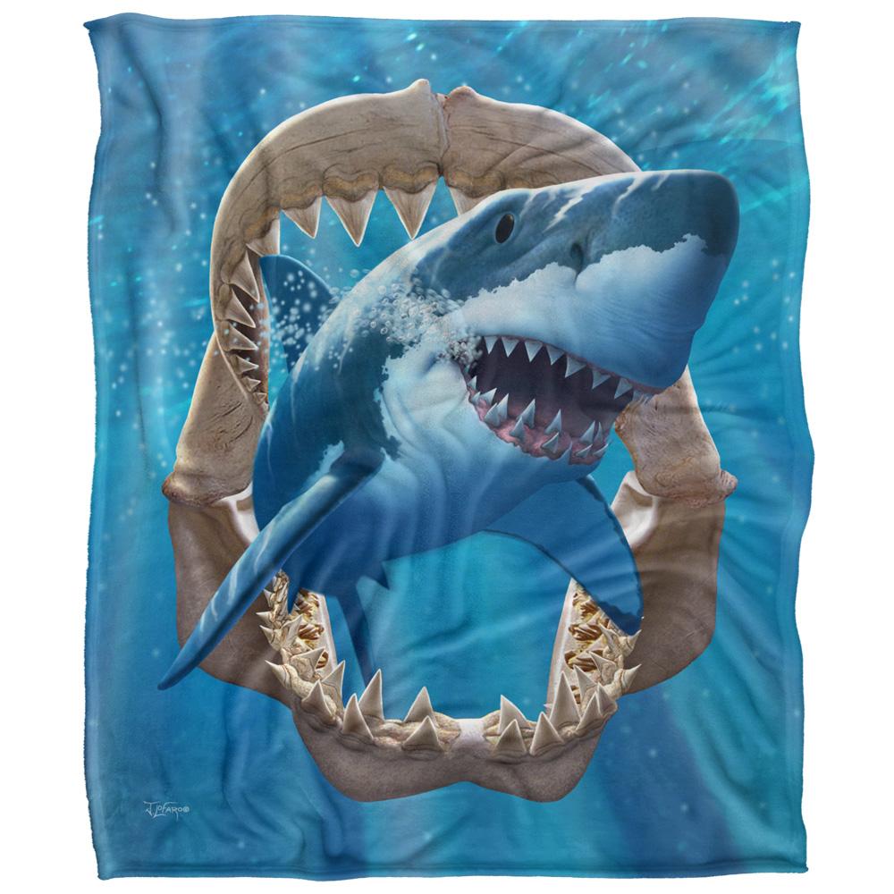 Multicoloured - Front - JQ Licensing Hunting Shark Supersoft Blanket