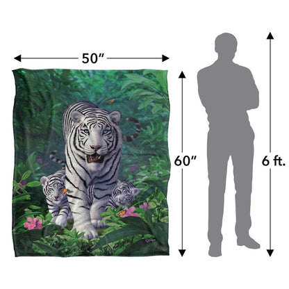 Multicoloured - Pack Shot - JQ Licensing Jlo Silky Tiger Supersoft Blanket