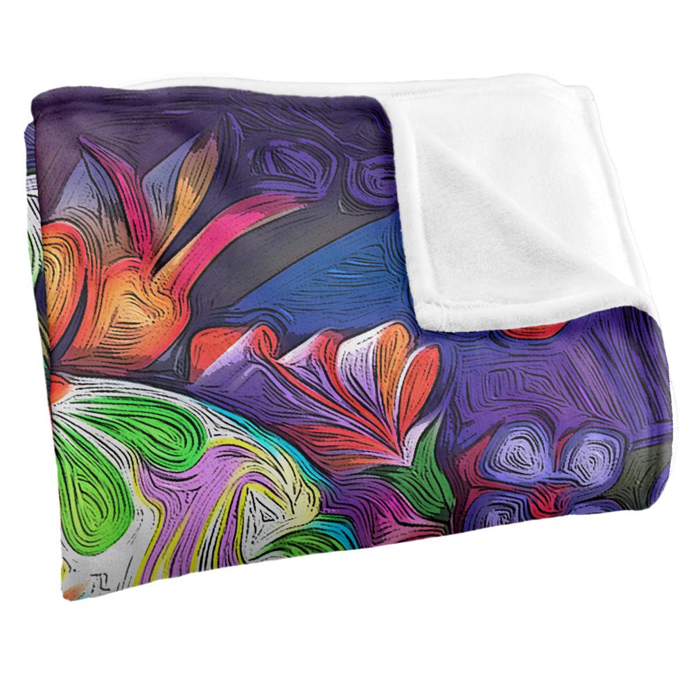 Multicoloured - Side - JQ Licensing James Piazza Silky Sugar Skull Supersoft Blanket