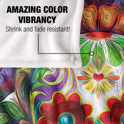 Multicoloured - Lifestyle - JQ Licensing James Piazza Silky Sugar Skull Supersoft Blanket
