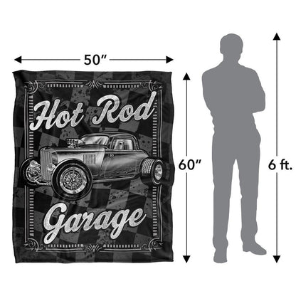 Multicoloured - Pack Shot - JQ Licensing James Piazza Garage Silky Hot Rod Supersoft Blanket