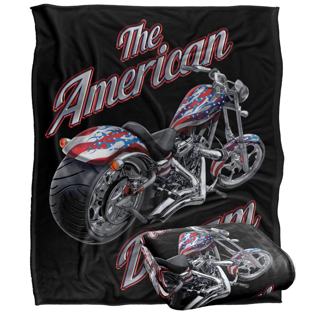 Multicoloured - Back - JQ Licensing James Piazza The American Dream Silky Motorbike Supersoft Blanket