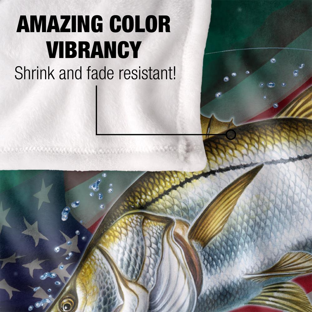 Multicoloured - Lifestyle - JQ Licensing Patriotic Silky Snook Fishing Supersoft Blanket