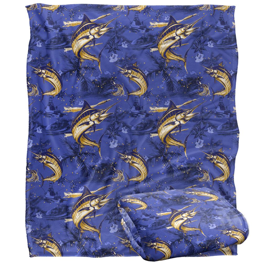 Multicoloured - Back - JQ Licensing Jl-Jp-Jq 2 Silky Tiki Flower Fishing Supersoft Blanket
