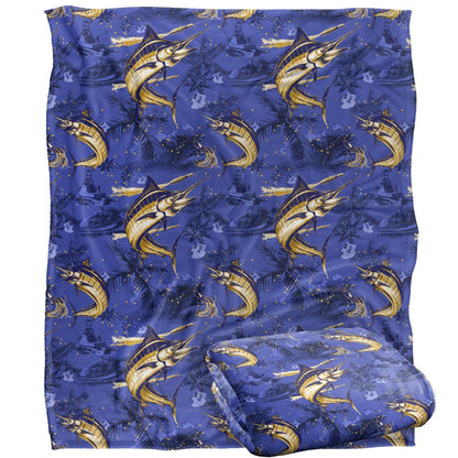 Multicoloured - Back - JQ Licensing Jl-Jp-Jq 2 Silky Tiki Flower Fishing Supersoft Blanket