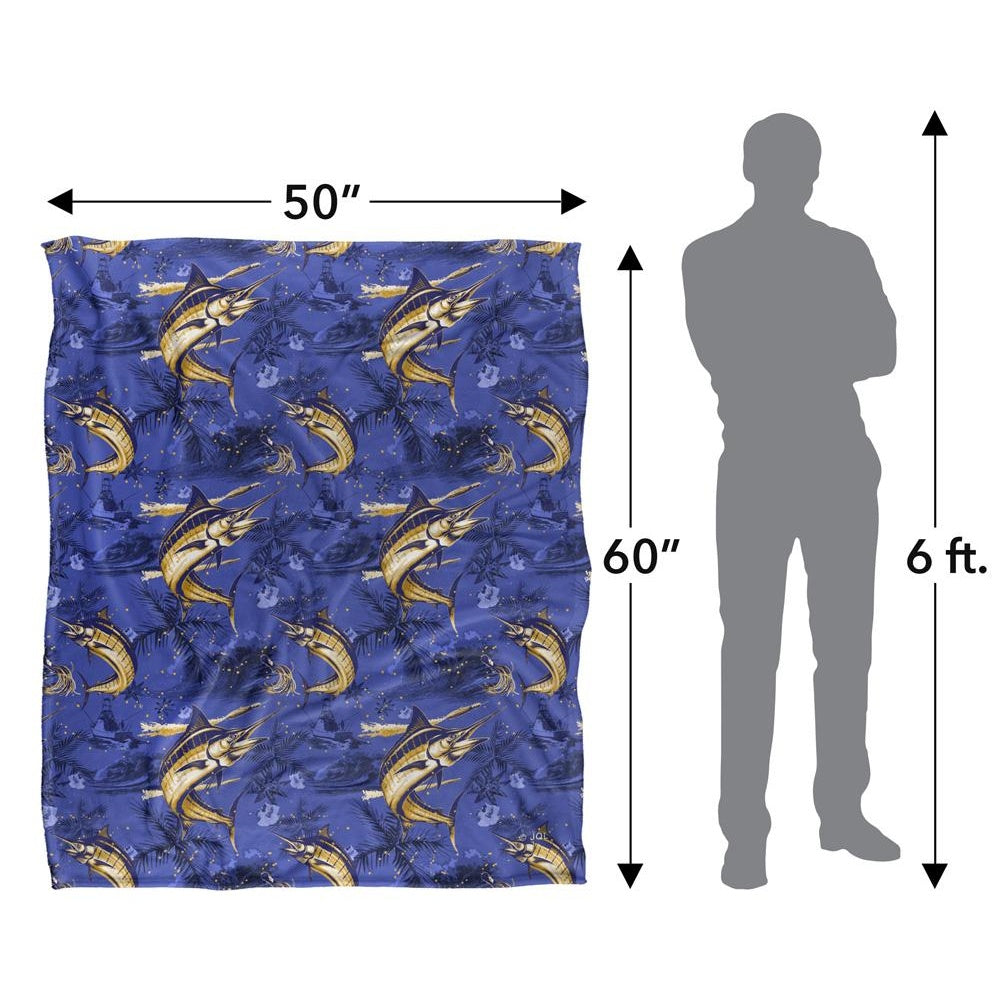 Multicoloured - Pack Shot - JQ Licensing Jl-Jp-Jq 2 Silky Tiki Flower Fishing Supersoft Blanket