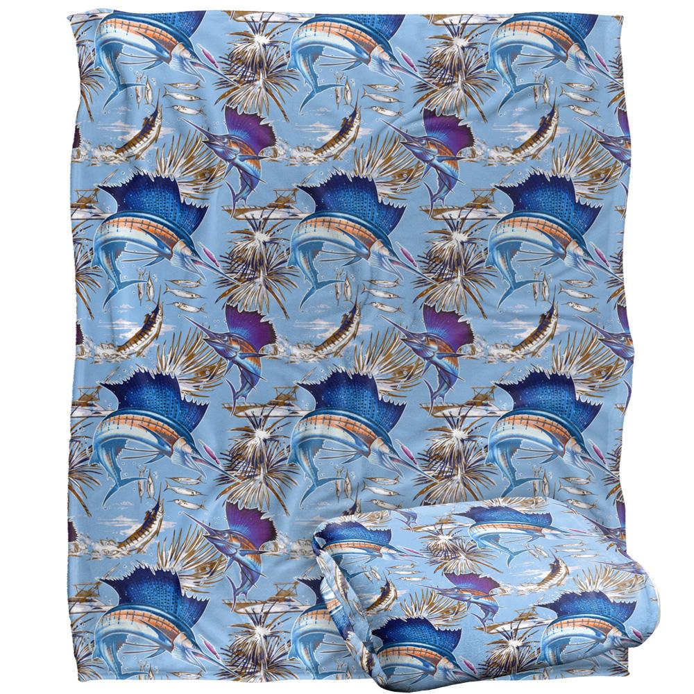 Multicoloured - Back - JQ Licensing Silky Sailfish Fishing Supersoft Blanket