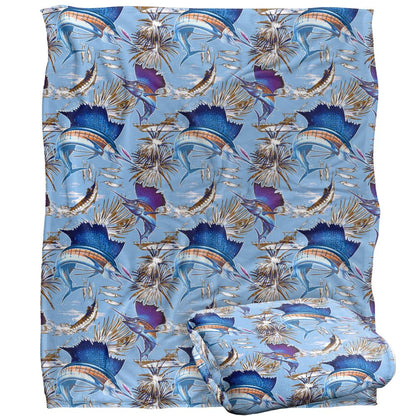 Multicoloured - Back - JQ Licensing Silky Sailfish Fishing Supersoft Blanket