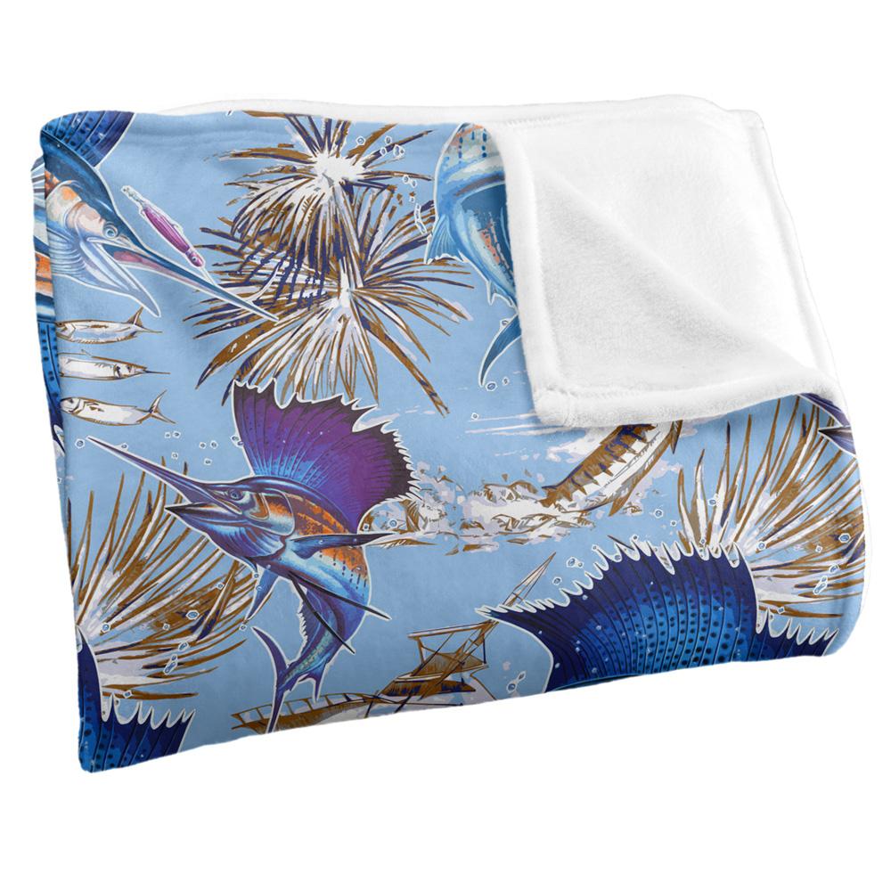Multicoloured - Side - JQ Licensing Silky Sailfish Fishing Supersoft Blanket