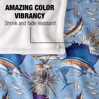 Multicoloured - Lifestyle - JQ Licensing Silky Sailfish Fishing Supersoft Blanket