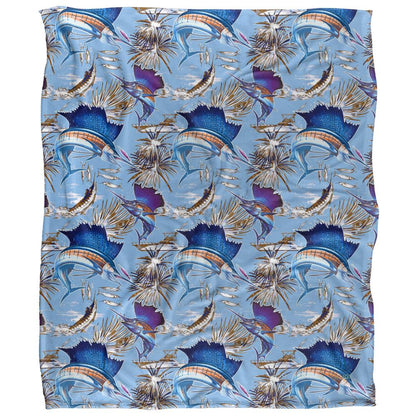 Multicoloured - Front - JQ Licensing Silky Sailfish Fishing Supersoft Blanket