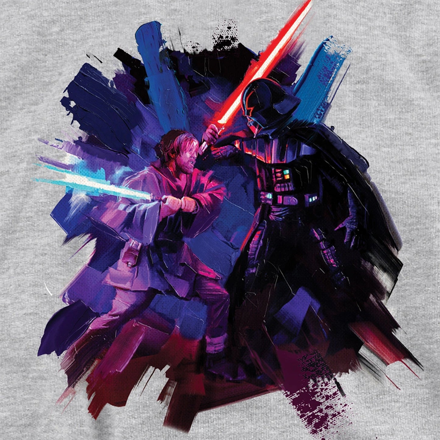 Athletic - Side - Star Wars: Obi-Wan Kenobi Childrens-Kids Darth Vader Painted Heather Hoodie