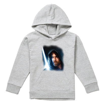 Athletic - Front - Star Wars: Obi-Wan Kenobi Childrens-Kids Poster Heather Hoodie