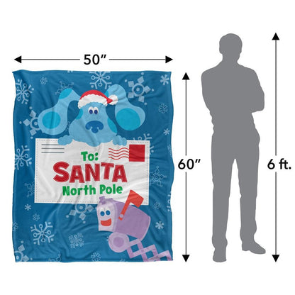 Multicoloured - Pack Shot - Blue´s Clues To Santa North Pole Silky Letter Supersoft Blanket
