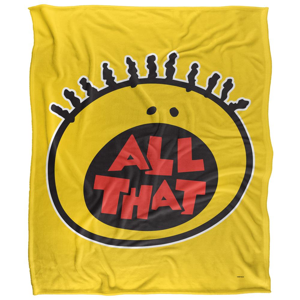 Yellow-Black-Red - Front - All That Silky Logo Supersoft Blanket